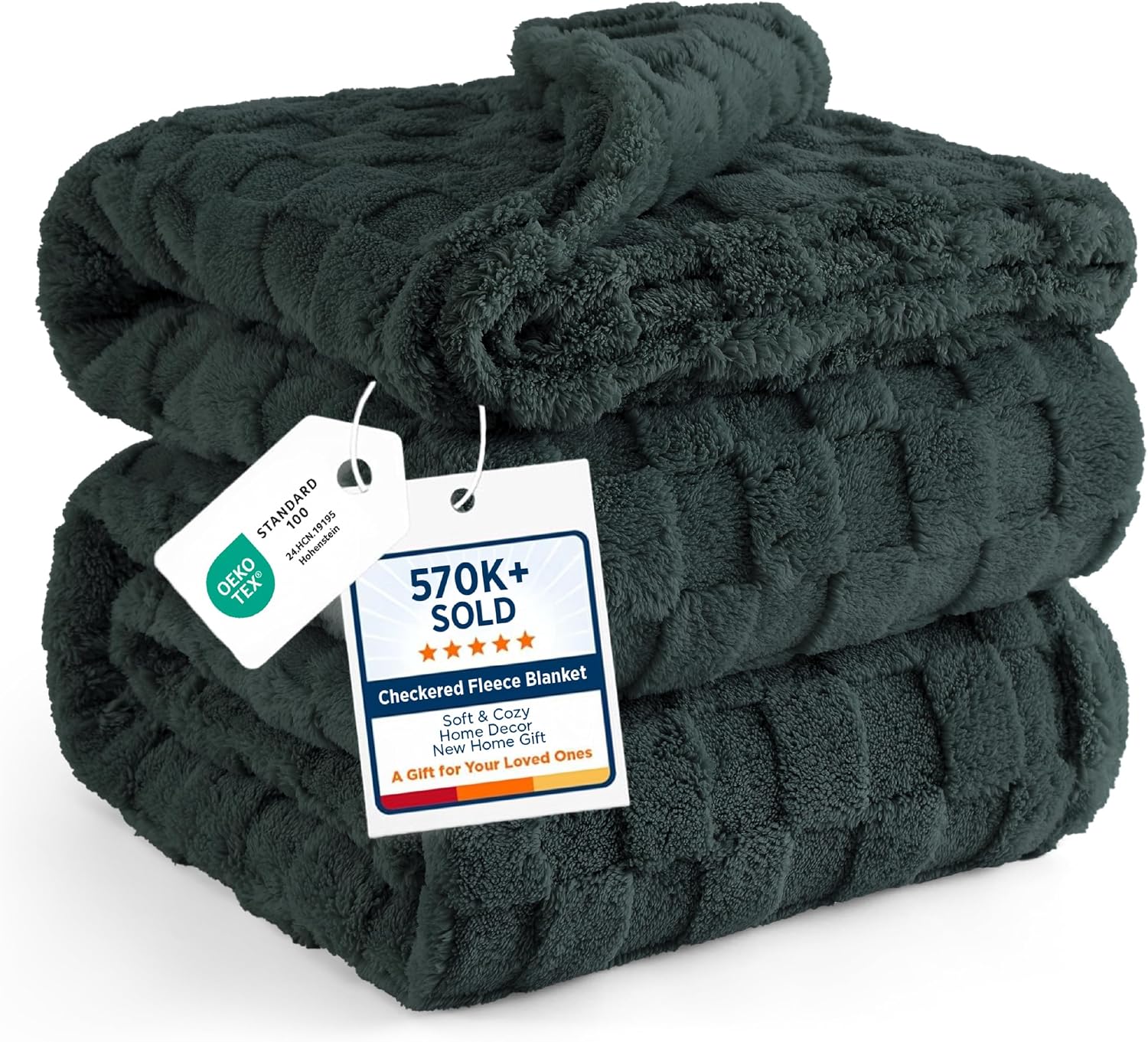 Bedsure GentleSoft Sage Green Throw Blanket for Couch - Checkered Cute Fleece Blankets, Soft Cozy Summer Throw for Bedroom Home Decor Gifts for Mom Girls, Green, 50x60 Inches