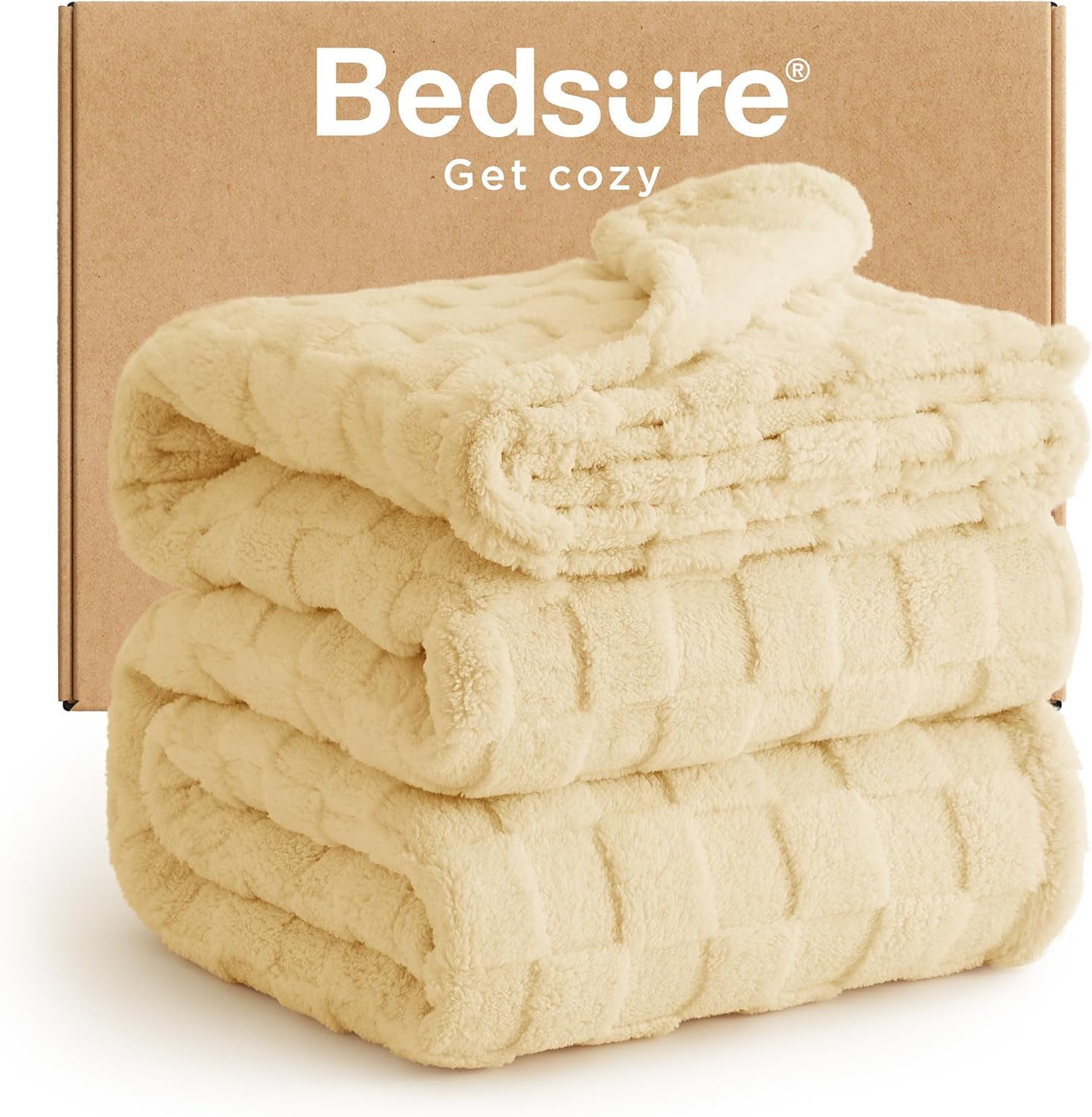 Bedsure GentleSoft Sage Green Throw Blanket for Couch - Checkered Cute Fleece Blankets, Soft Cozy Summer Throw for Bedroom Home Decor Gifts for Mom Girls, Green, 50x60 Inches