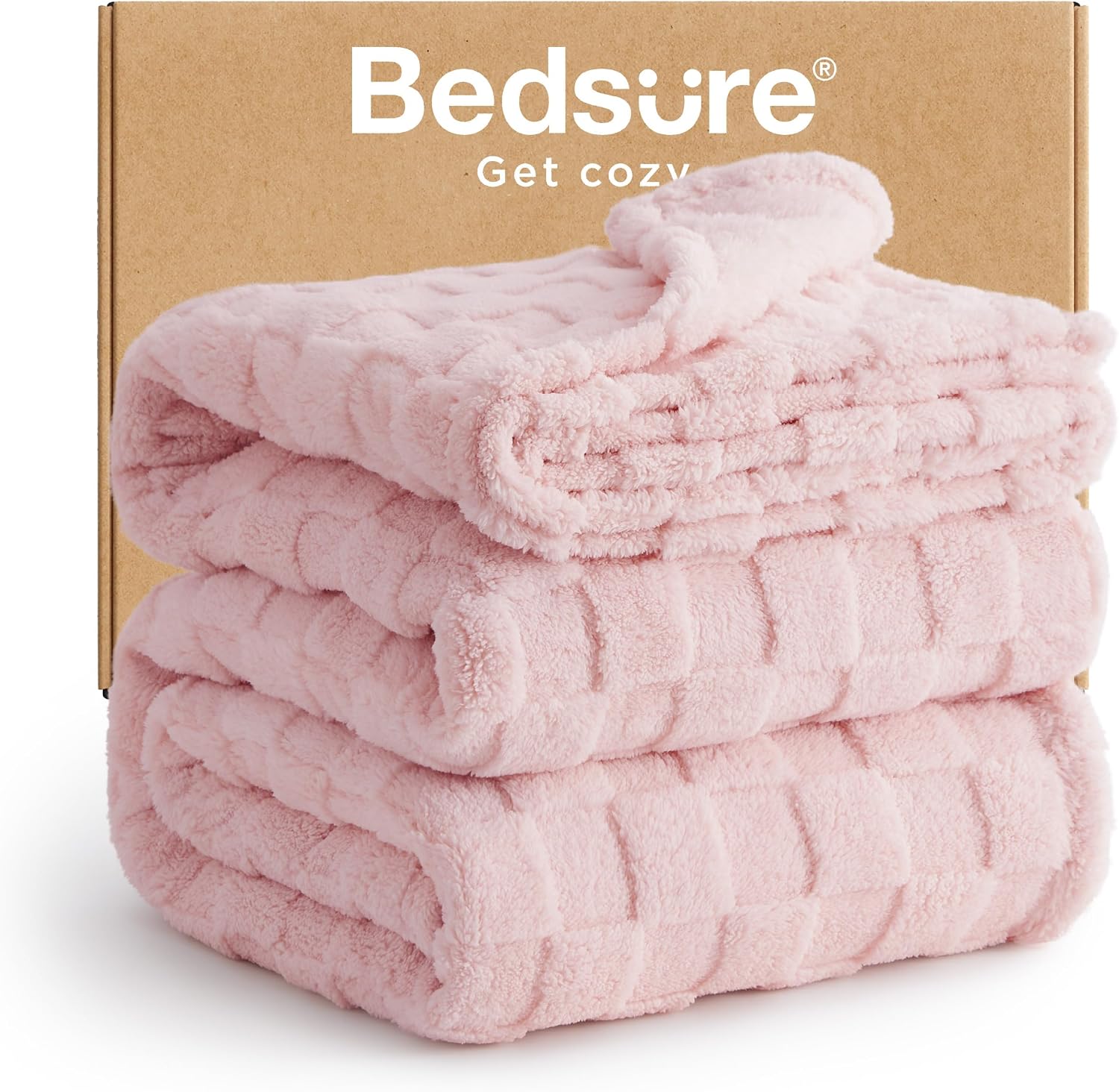Bedsure GentleSoft Sage Green Throw Blanket for Couch - Checkered Cute Fleece Blankets, Soft Cozy Summer Throw for Bedroom Home Decor Gifts for Mom Girls, Green, 50x60 Inches