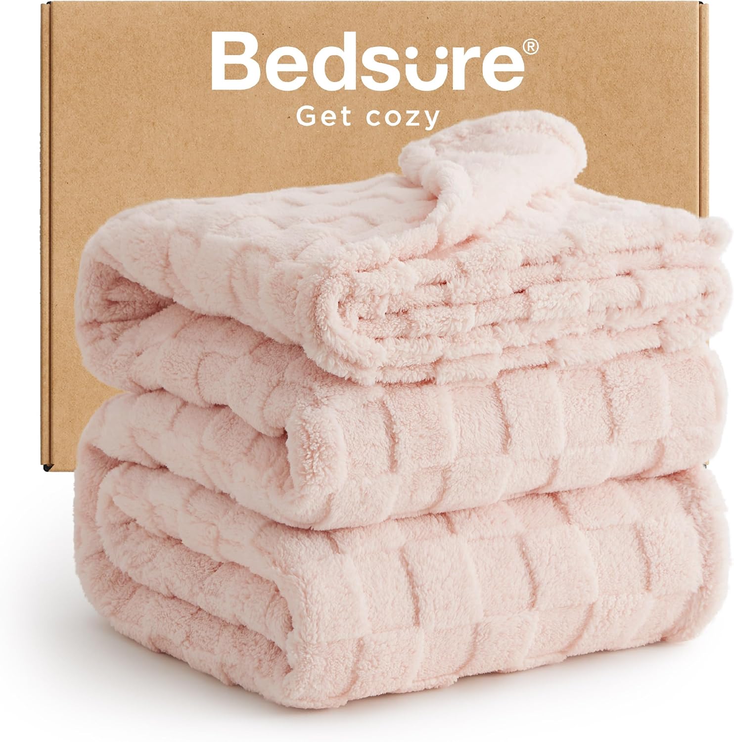 Bedsure GentleSoft Sage Green Throw Blanket for Couch - Checkered Cute Fleece Blankets, Soft Cozy Summer Throw for Bedroom Home Decor Gifts for Mom Girls, Green, 50x60 Inches