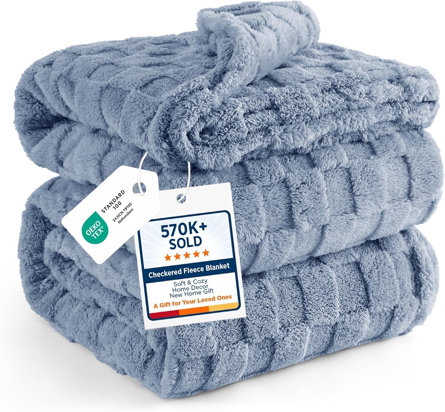 Bedsure GentleSoft Sage Green Throw Blanket for Couch - Checkered Cute Fleece Blankets, Soft Cozy Summer Throw for Bedroom Home Decor Gifts for Mom Girls, Green, 50x60 Inches