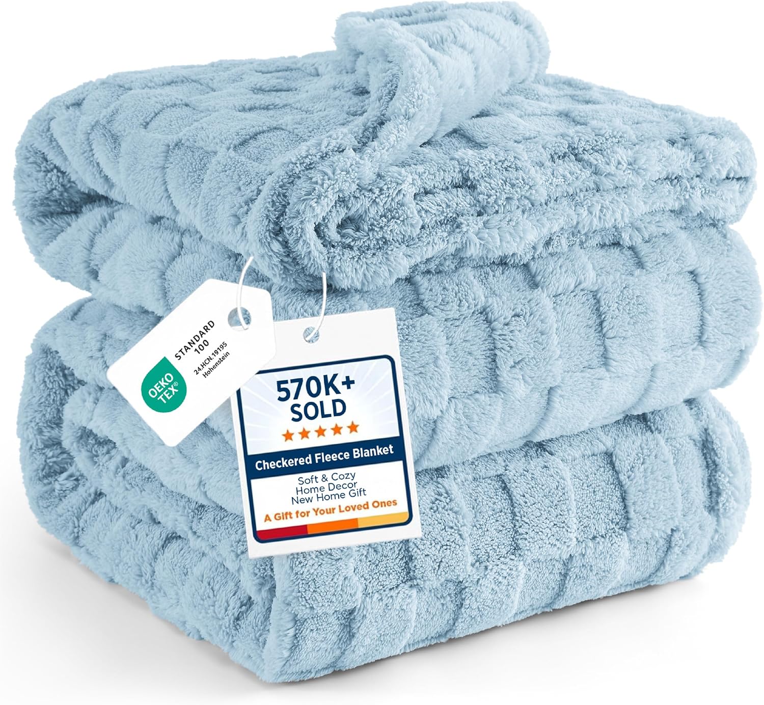 Bedsure GentleSoft Sage Green Throw Blanket for Couch - Checkered Cute Fleece Blankets, Soft Cozy Summer Throw for Bedroom Home Decor Gifts for Mom Girls, Green, 50x60 Inches