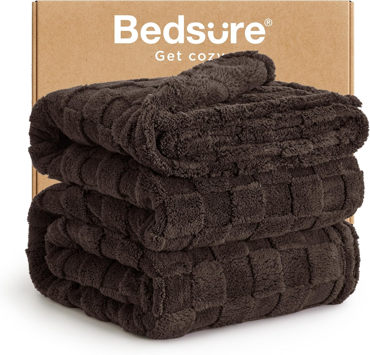 Bedsure GentleSoft Sage Green Throw Blanket for Couch - Checkered Cute Fleece Blankets, Soft Cozy Summer Throw for Bedroom Home Decor Gifts for Mom Girls, Green, 50x60 Inches